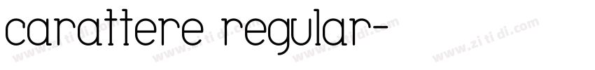 carattere regular字体转换